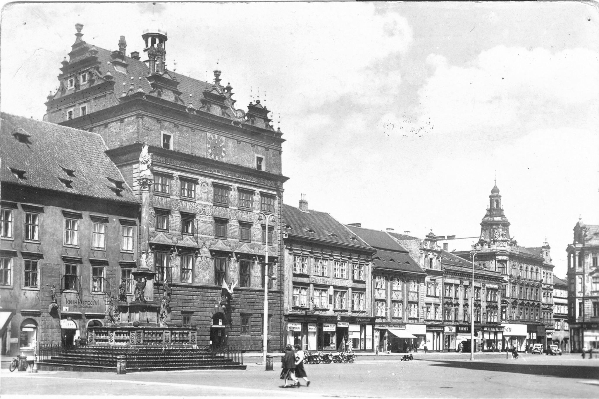 Plzeň, náměstí Republiky, 1956
